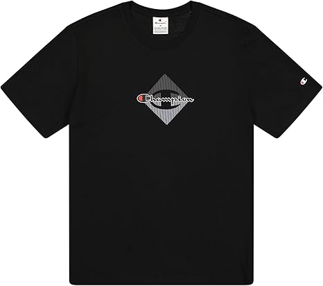Champion Graphic T-Shirt for Men - 100% Cotton - Black