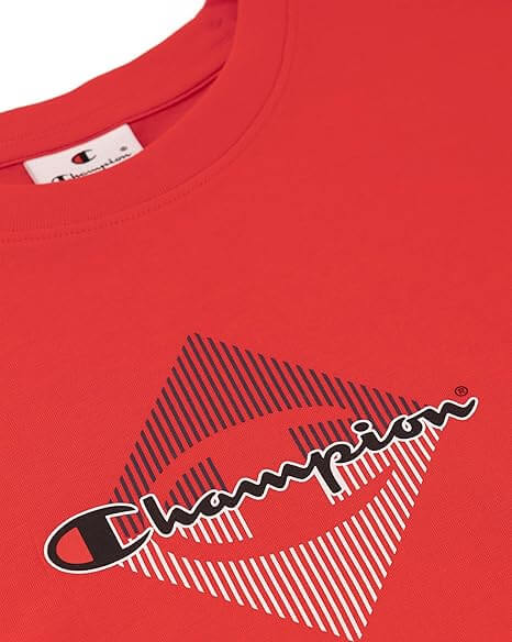 Champion Graphic T-Shirt for Men - 100% Cotton- Red