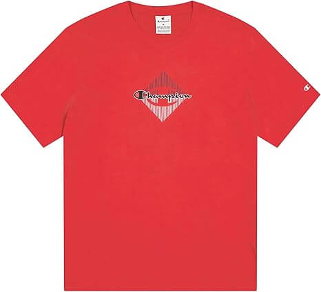 Champion Graphic T-Shirt for Men - 100% Cotton- Red
