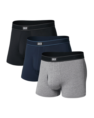 SAXX Daytripper 3-Pack Comfort Stretch Trunk 3" – Men’s Drip-Free Boxer Shorts