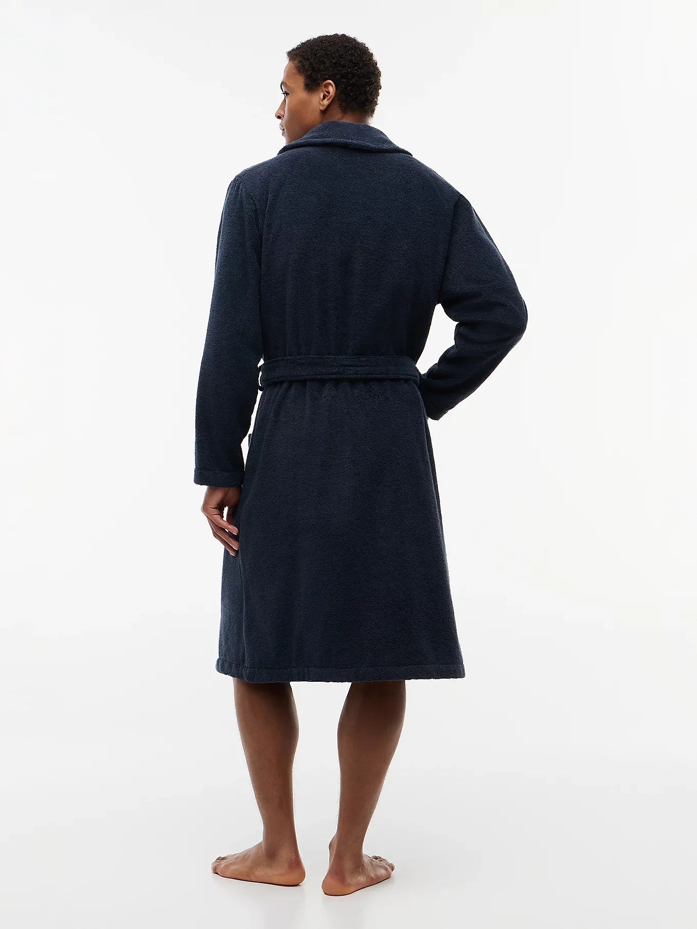 Tommy Hilfiger Cotton Towelling Bathrobe Navy Blazer