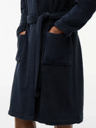 Tommy Hilfiger Pure Cotton Hooded Bathrobe Navy Blazer