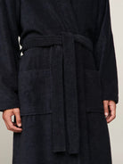 Tommy Hilfiger Pure Cotton Hooded Bathrobe Navy Blazer
