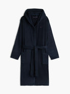Tommy Hilfiger Pure Cotton Hooded Bathrobe Navy Blazer