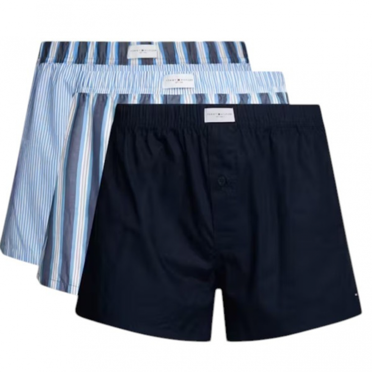 Tommy Hilfiger 3-Pack TH Established Logo Boxer Shorts - Ithaca/Des Sky/Shirting Stripe
