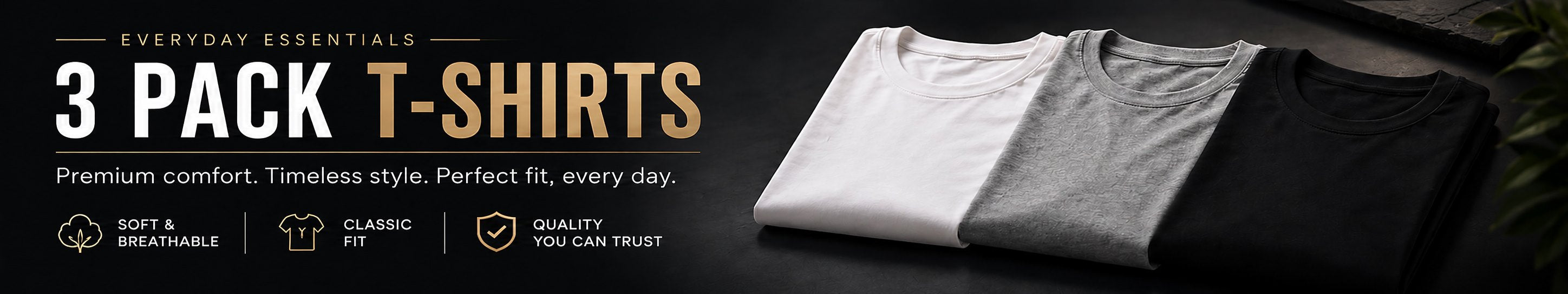 3-Pack T-shirts- Designer Brands