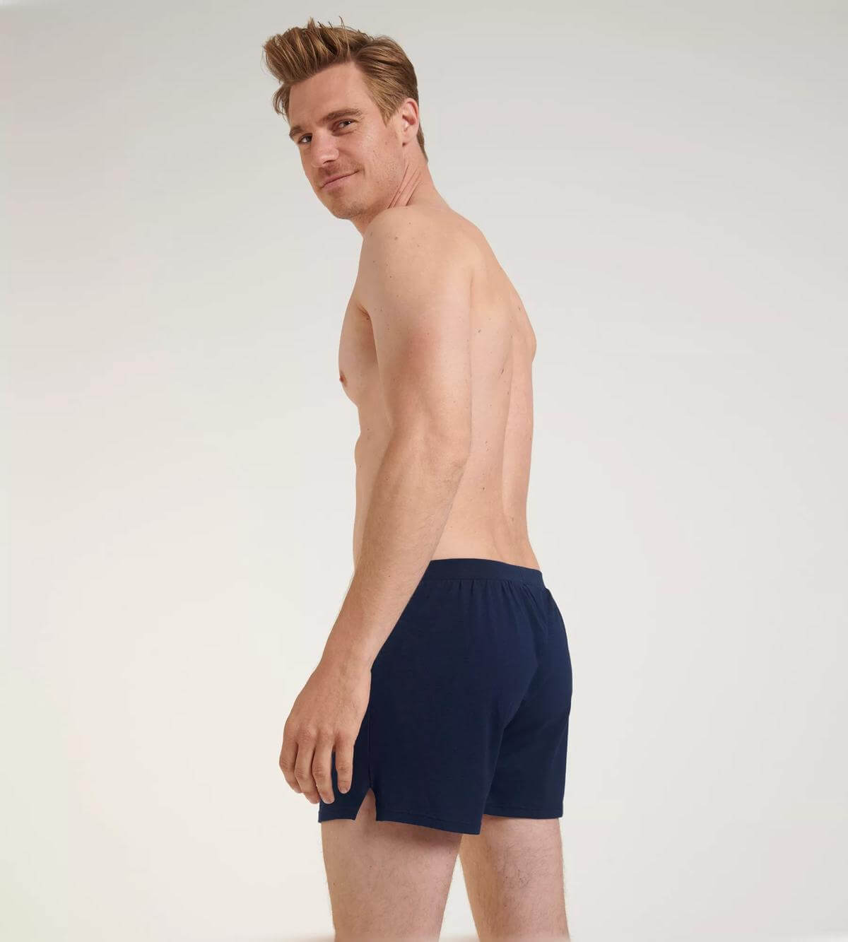 Sloggi Men's 1 Pack Go Natural Cotton Boxer Shorts - Blue