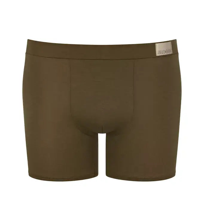 Sloggi Men's 2 Pack Go Natural Boxer Shorts - Brown - Dark Combination