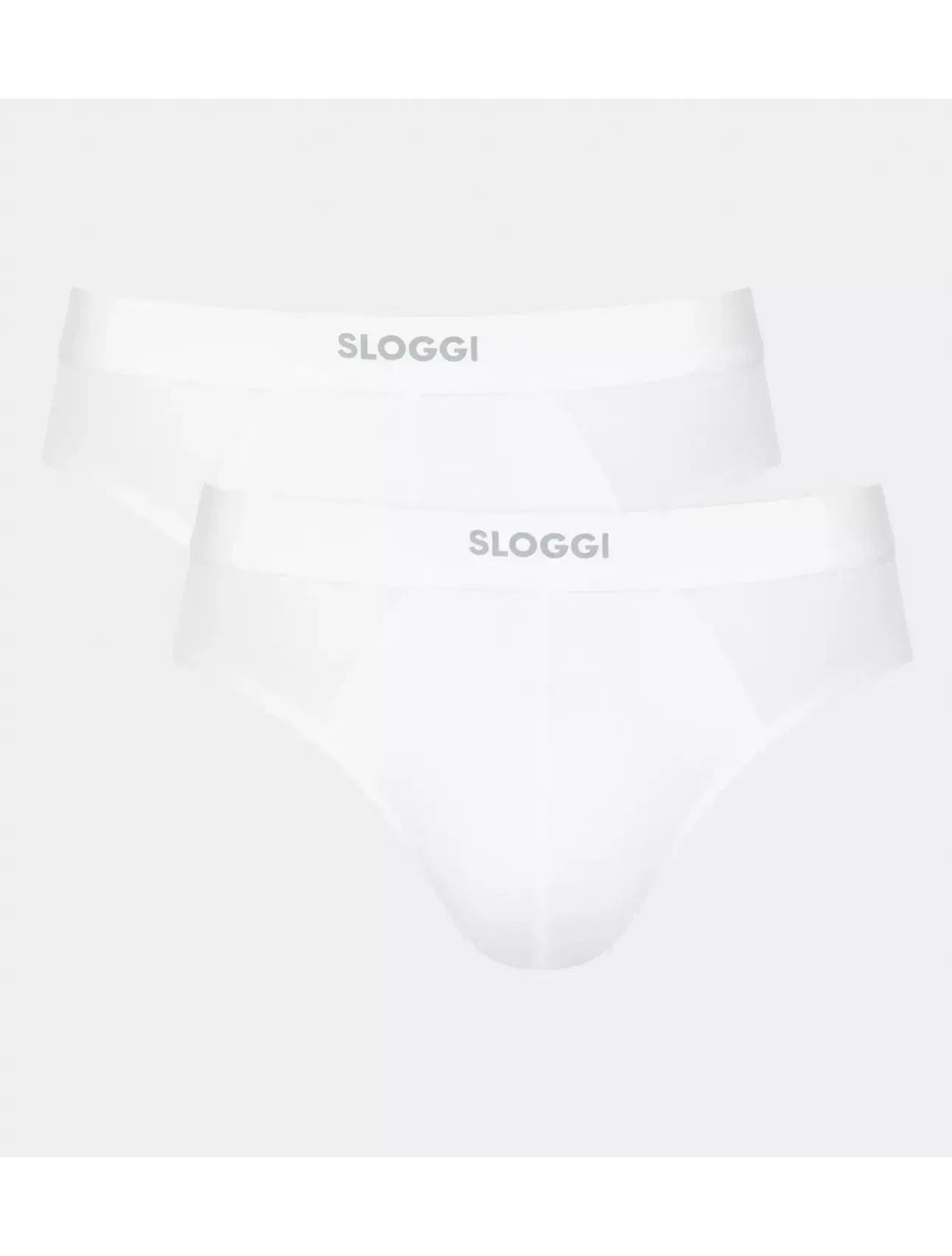 Sloggi Men's EVER Ease 2 Pack Midi Briefs - White