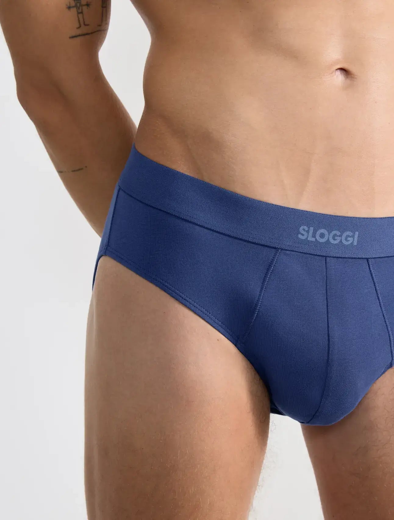 Sloggi Men's EVER Ease 2 Pack Midi Briefs - Deep Cobalt