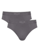 Sloggi Men’s SLG Midi Briefs 2 Pack – Organic Cotton, Shiver Grey