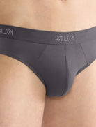 Sloggi Men’s SLG Midi Briefs 2 Pack – Organic Cotton, Blue & Grey
