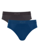 Sloggi Men’s SLG Midi Briefs 2 Pack – Organic Cotton, Blue / Charcoal