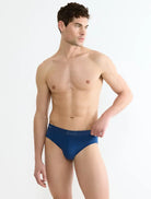 Sloggi Men’s SLG Midi Briefs 2 Pack – Organic Cotton, Blue / Charcoal