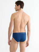 Sloggi Men’s SLG Midi Briefs 2 Pack – Organic Cotton, Blue / Charcoal