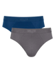 Sloggi Men’s SLG Midi Briefs 2 Pack – Organic Cotton, Blue & Grey