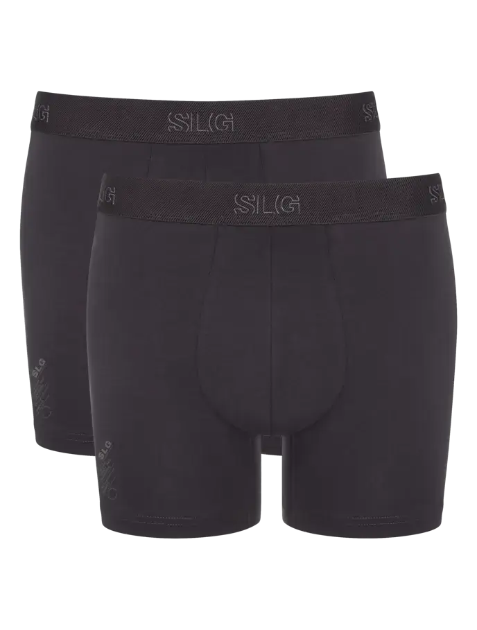 Sloggi SLG Boxer Briefs 2 Pack – Men's Organic Cotton Longer Leg Boxers ...