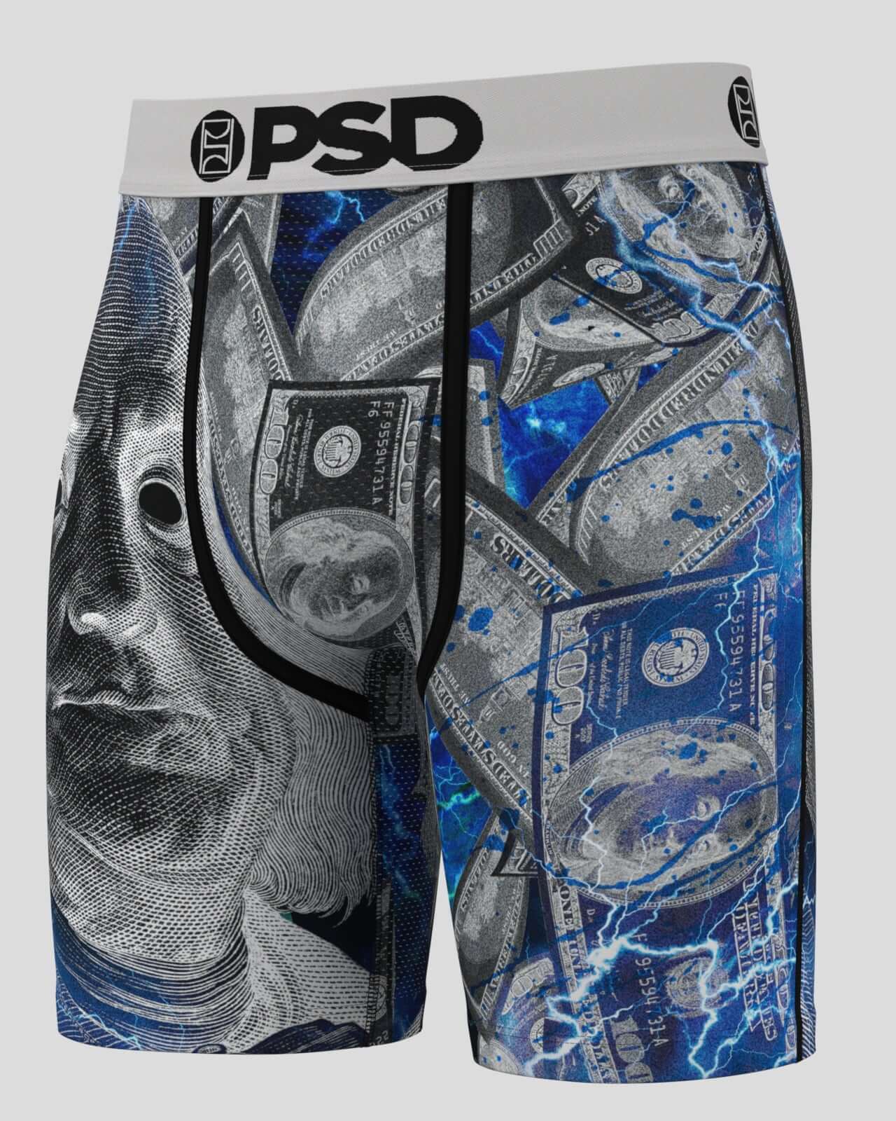 PSD Benji Chrome 7" Boxer Briefs - Breathable MicroMesh Pouch Stretch