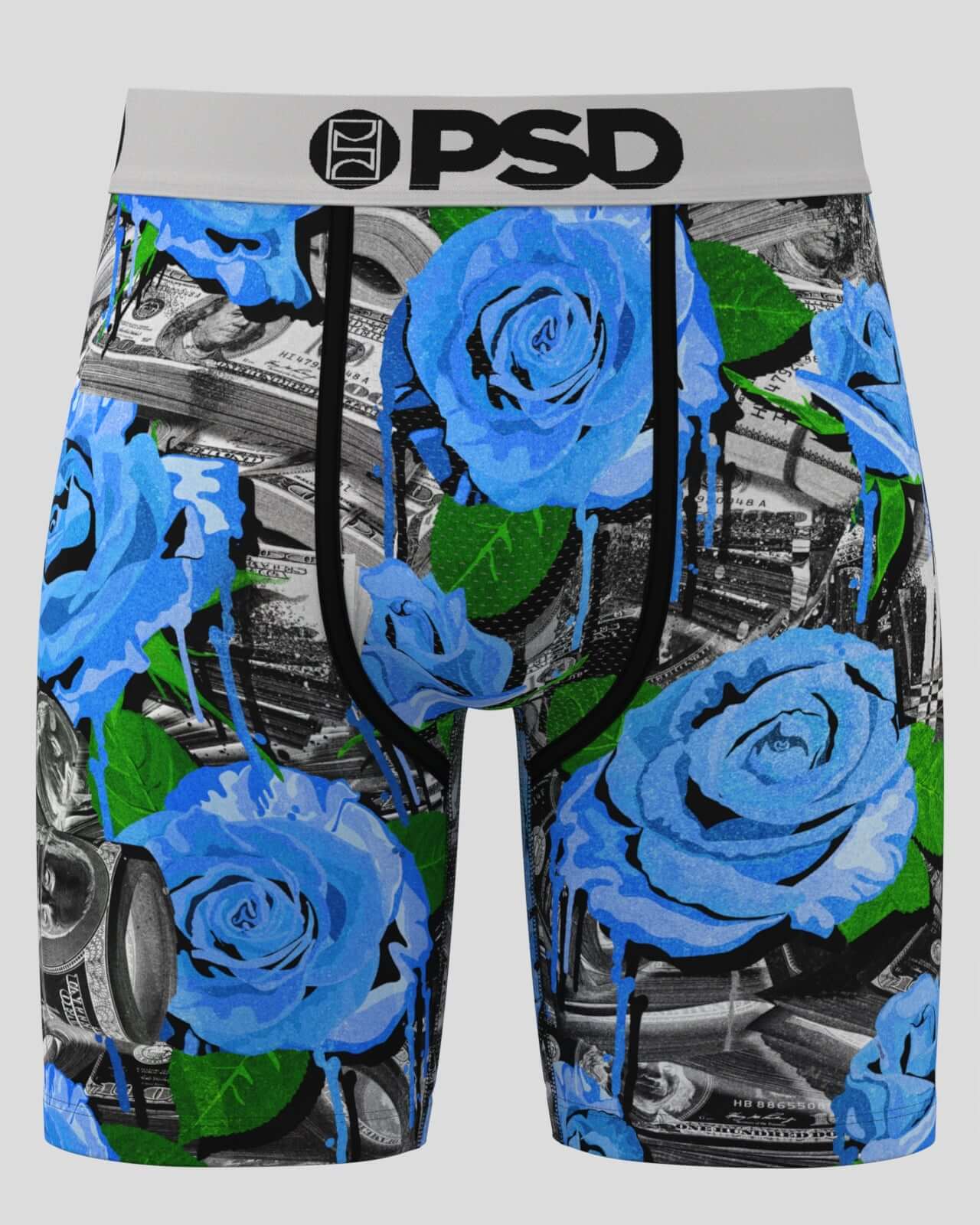 PSD Rose Dripin 7" Boxer Briefs - Breathable MicroMesh Pouch