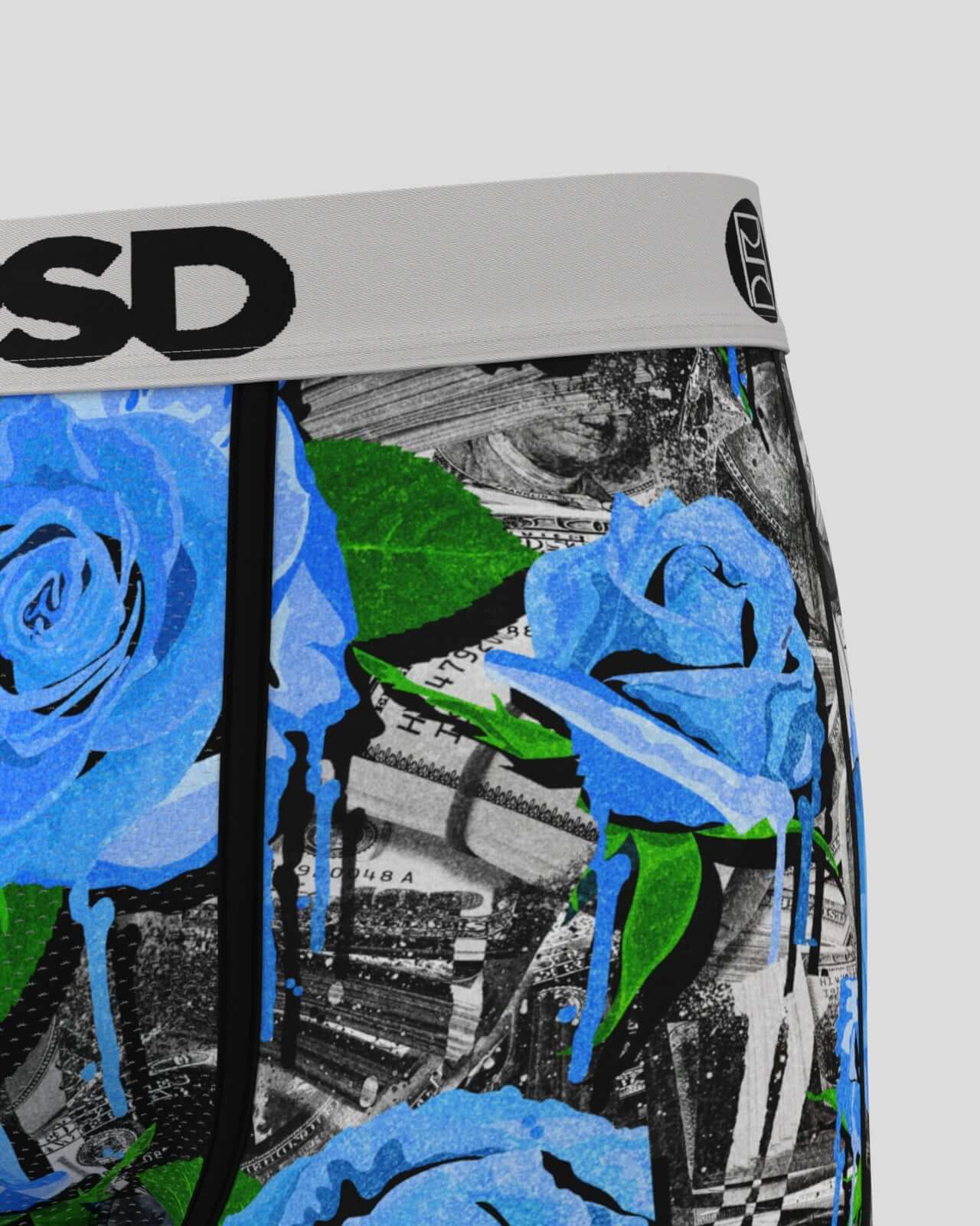 PSD Rose Dripin 7" Boxer Briefs - Breathable MicroMesh Pouch