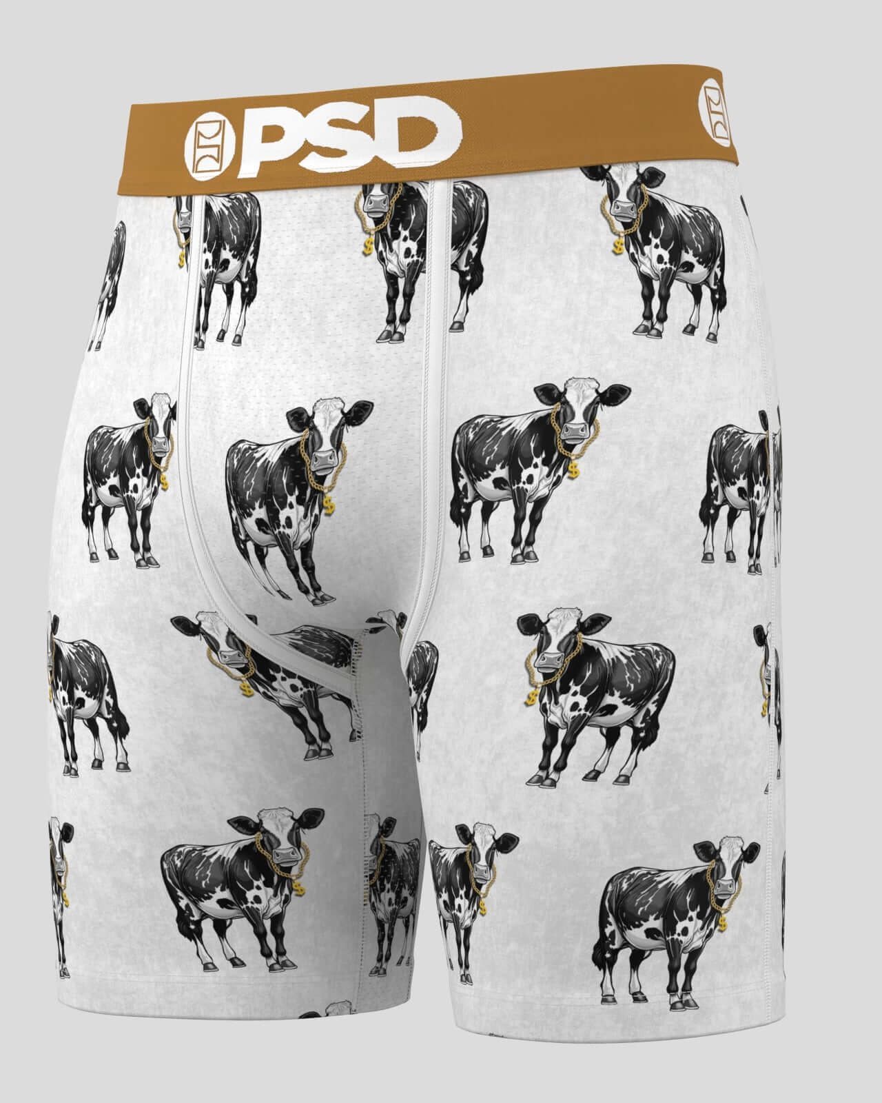 PSD Underwear 7" Boxer Briefs - Breathable MicroMesh Pouch, Cash Cow