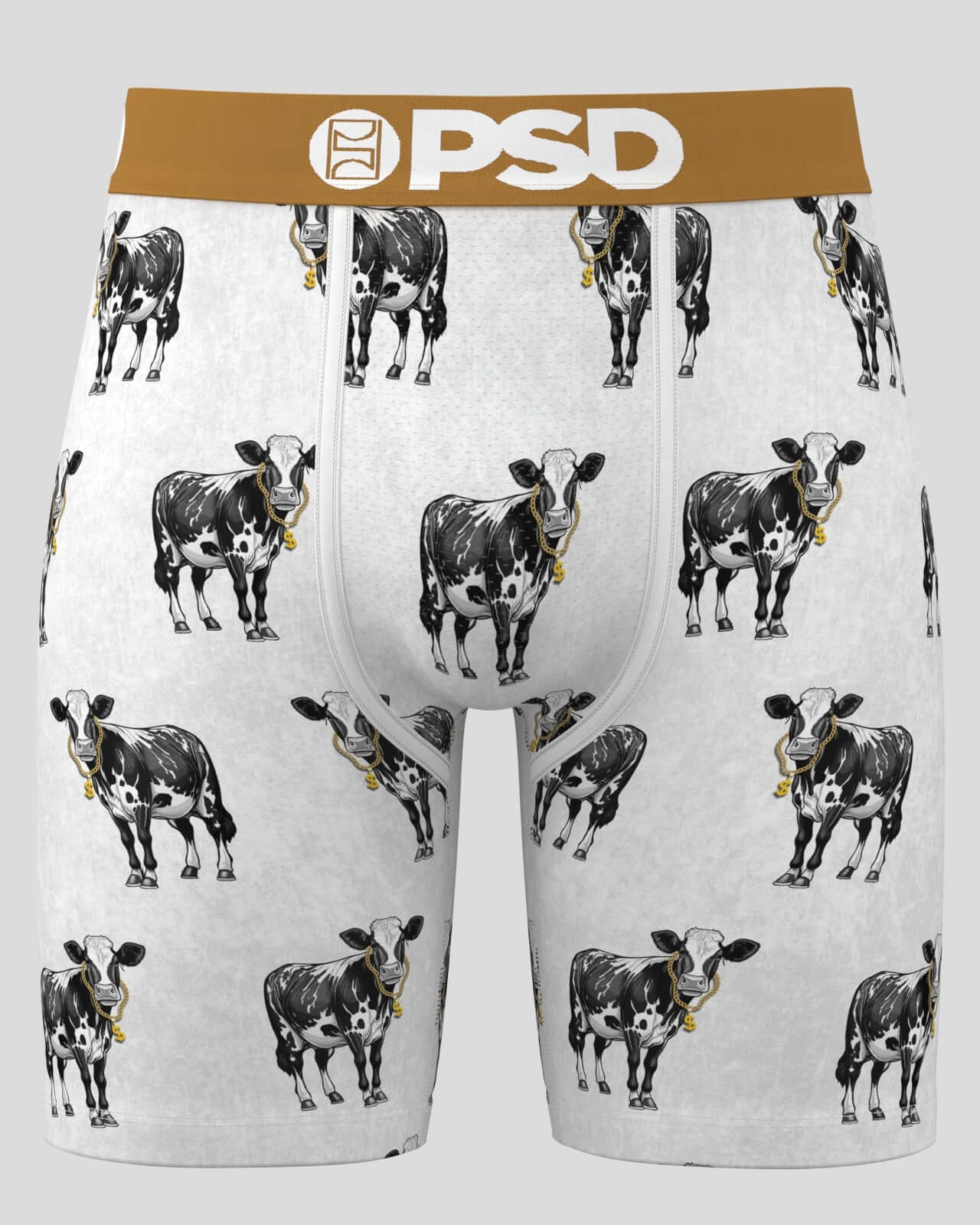 PSD Underwear 7" Boxer Briefs - Breathable MicroMesh Pouch, Cash Cow