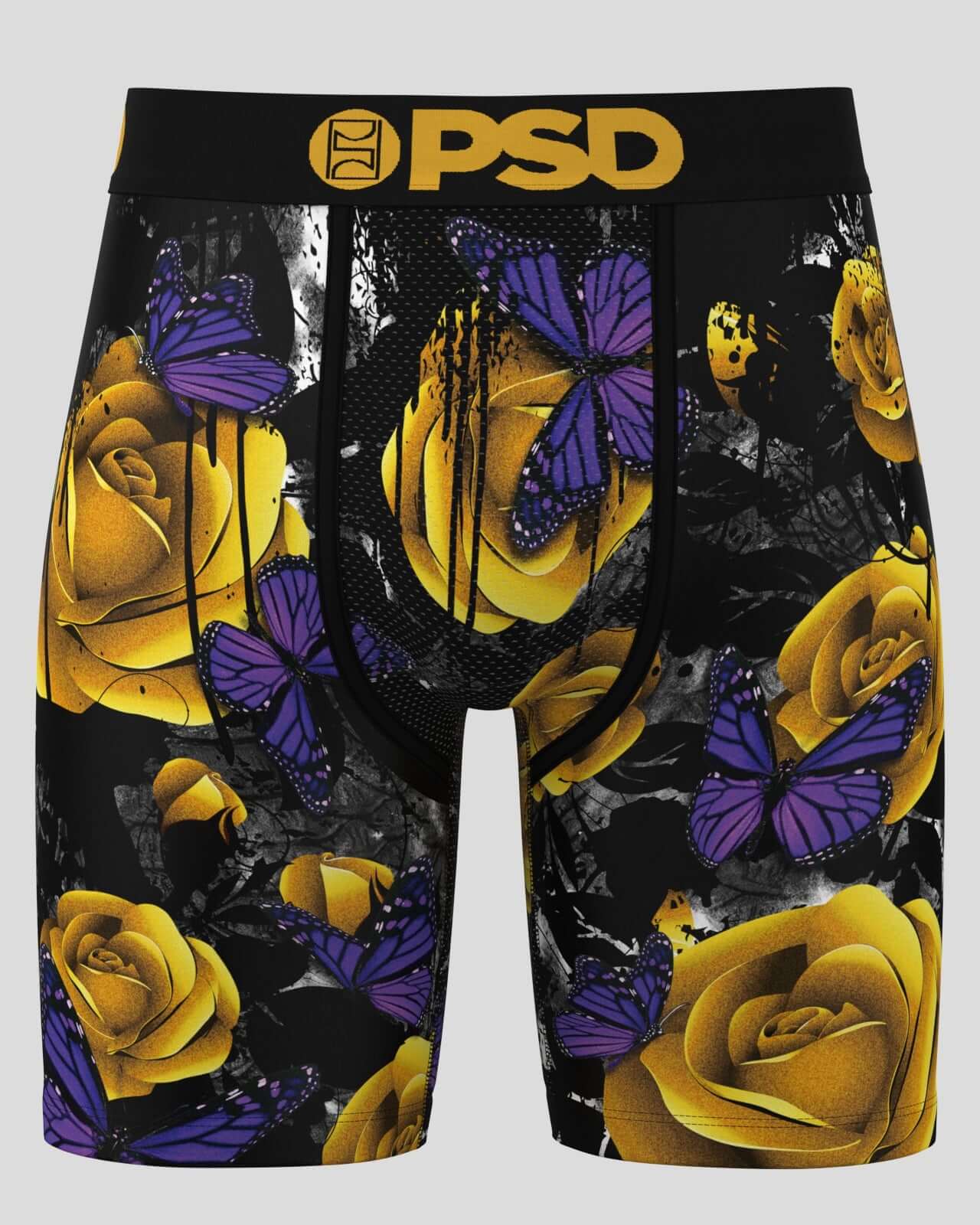 PSD 7" Boxer Briefs - Breathable MicroMesh Pouch, Golden Flight