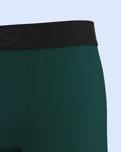 PSD Luxe Modal 7" Boxer Briefs – Solid Green, Ultra-Soft Breathable Fit