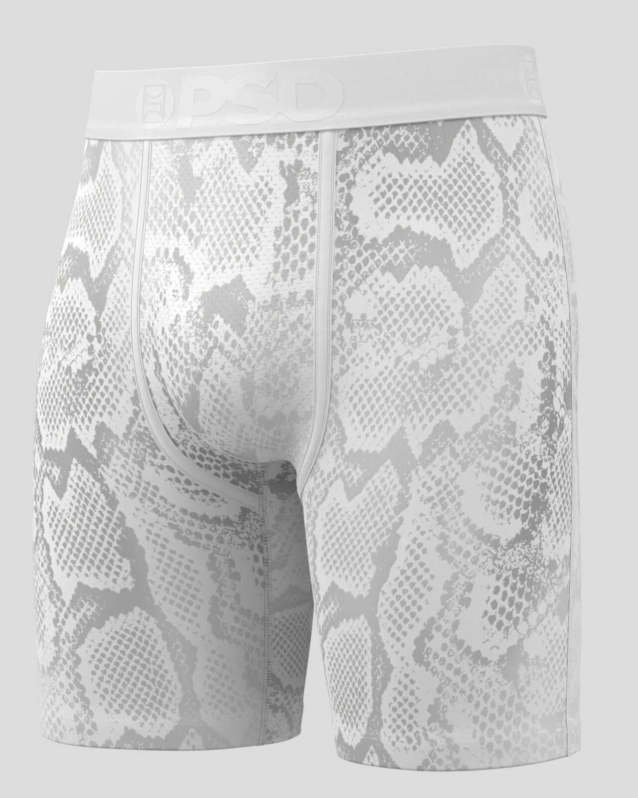 PSD Underwear 7" Boxer Briefs 3 Pack – Metallic Skins, MicroMesh Pouch