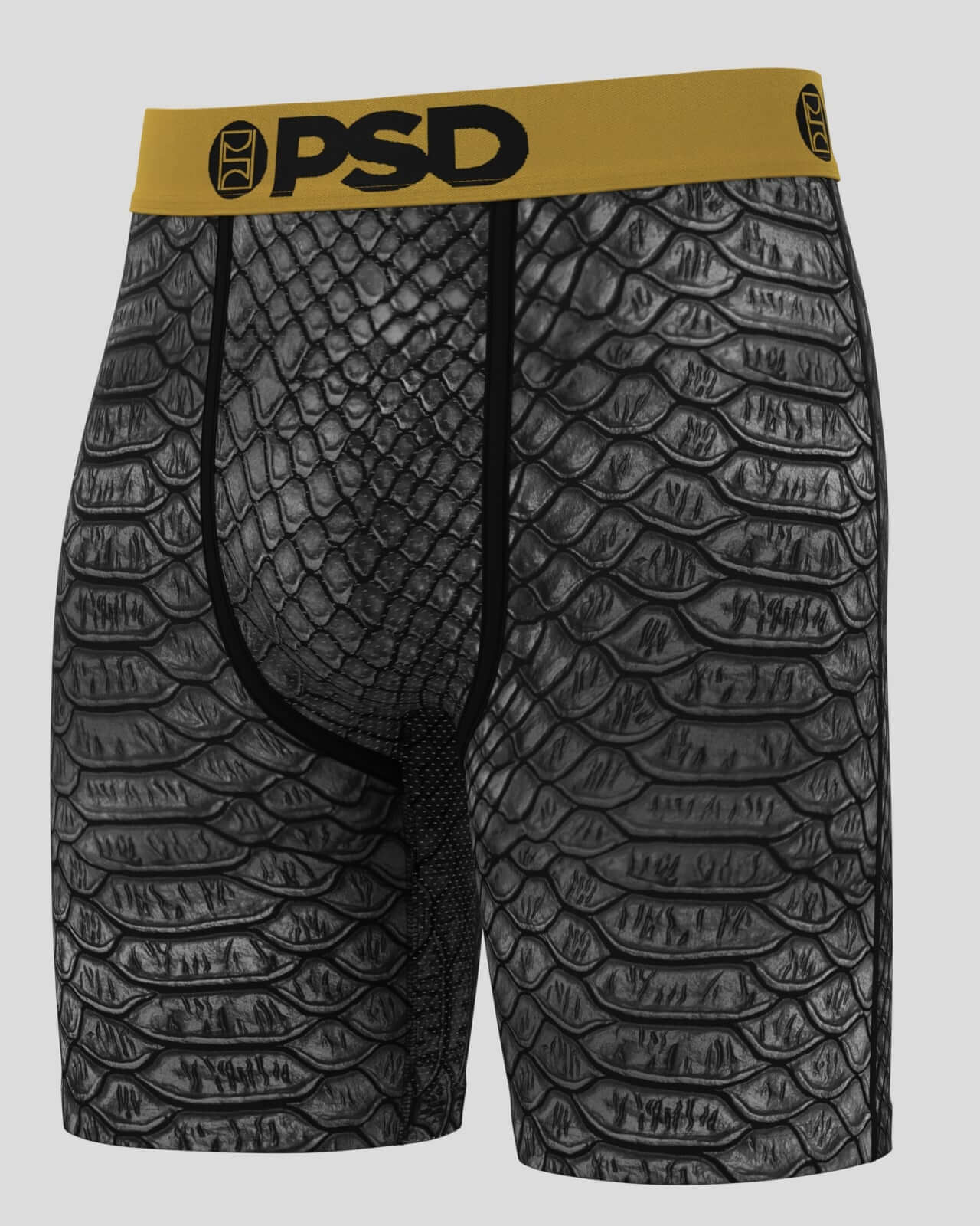 PSD Underwear 7" Boxer Briefs 3 Pack – Metallic Skins, MicroMesh Pouch