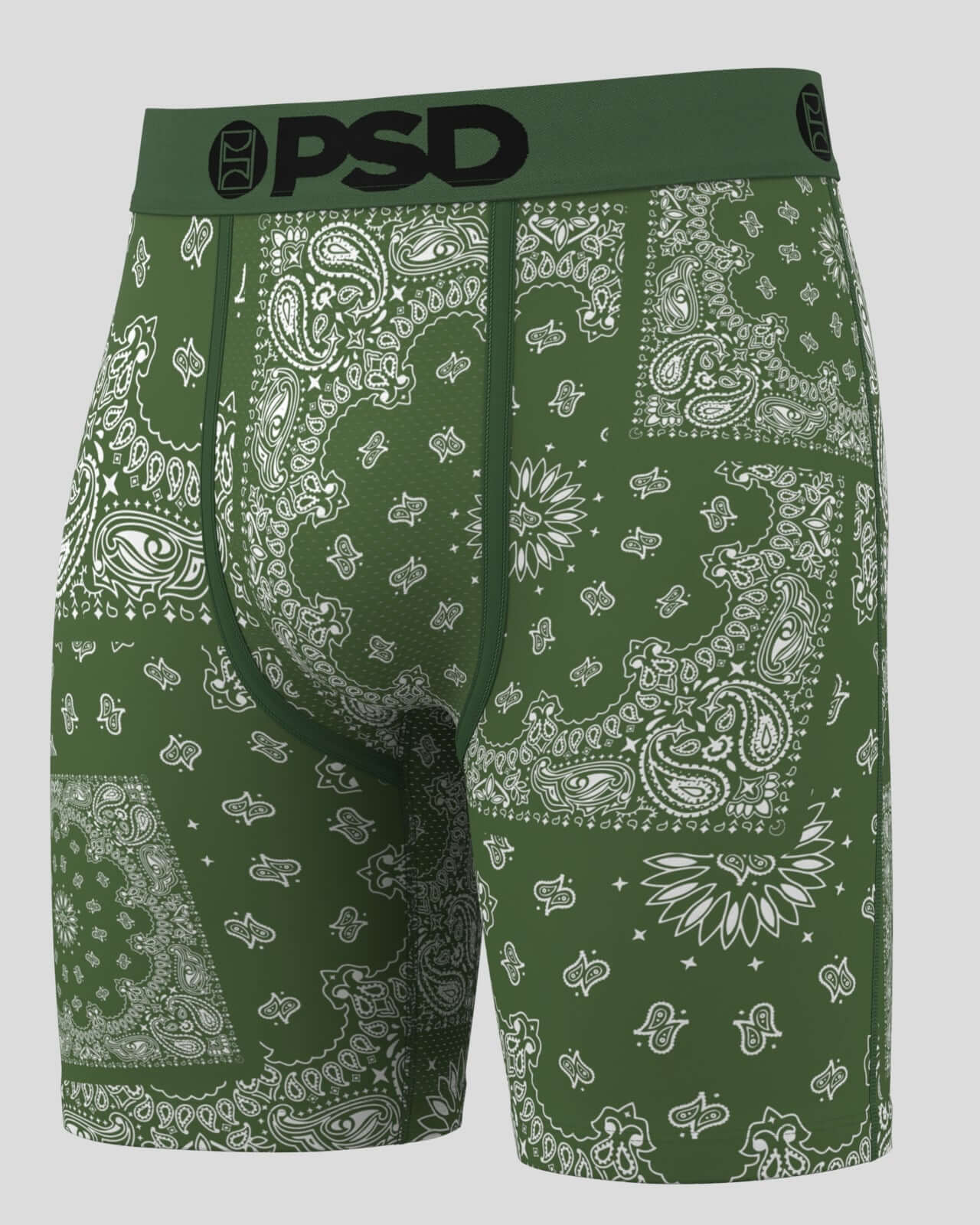 PSD Underwear 7" Boxer Briefs 3 Pack – Dark Bandana, MicroMesh Pouch