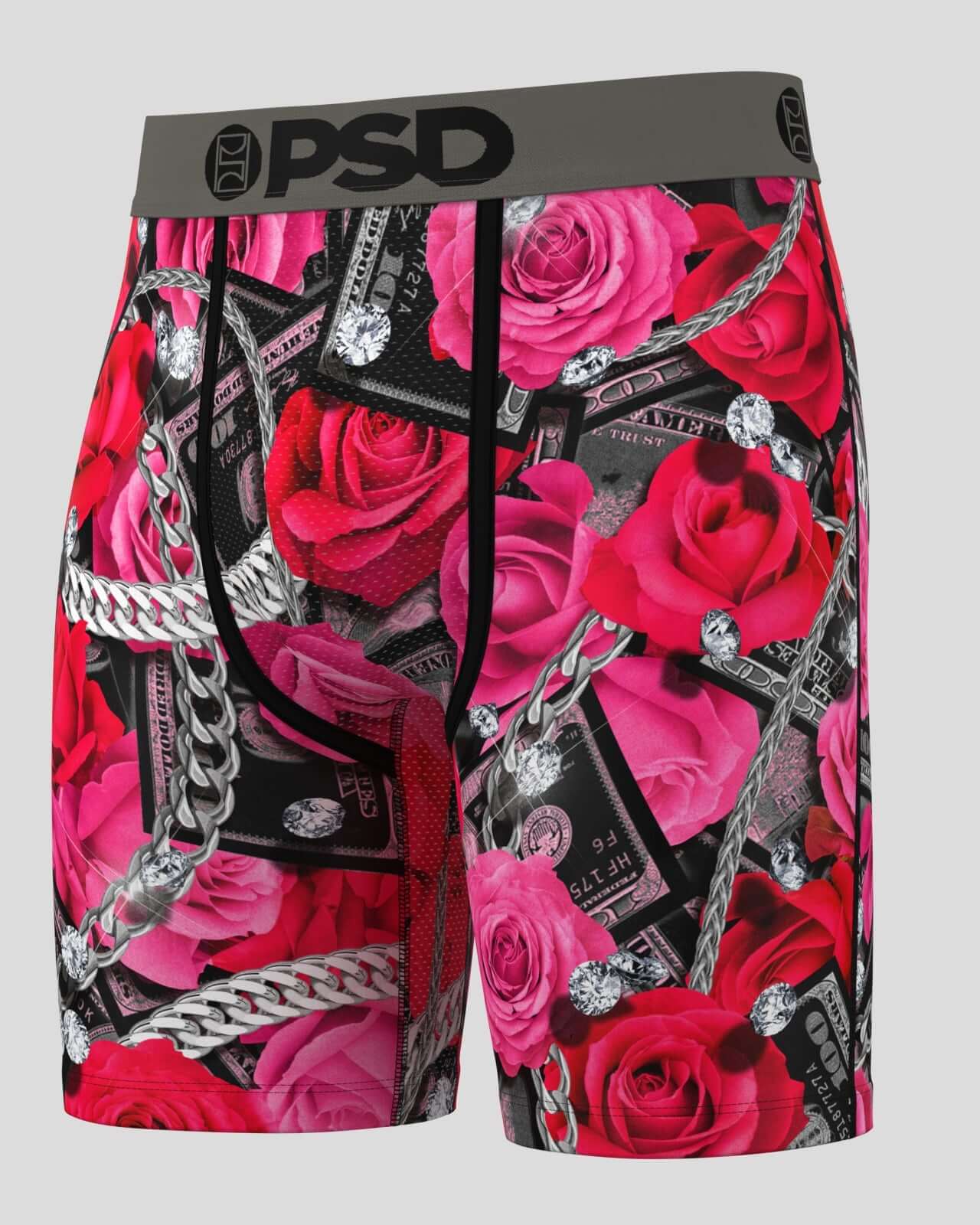 PSD Underwear 7" Boxer Briefs 3 Pack – Rich Ruby, MicroMesh Pouch