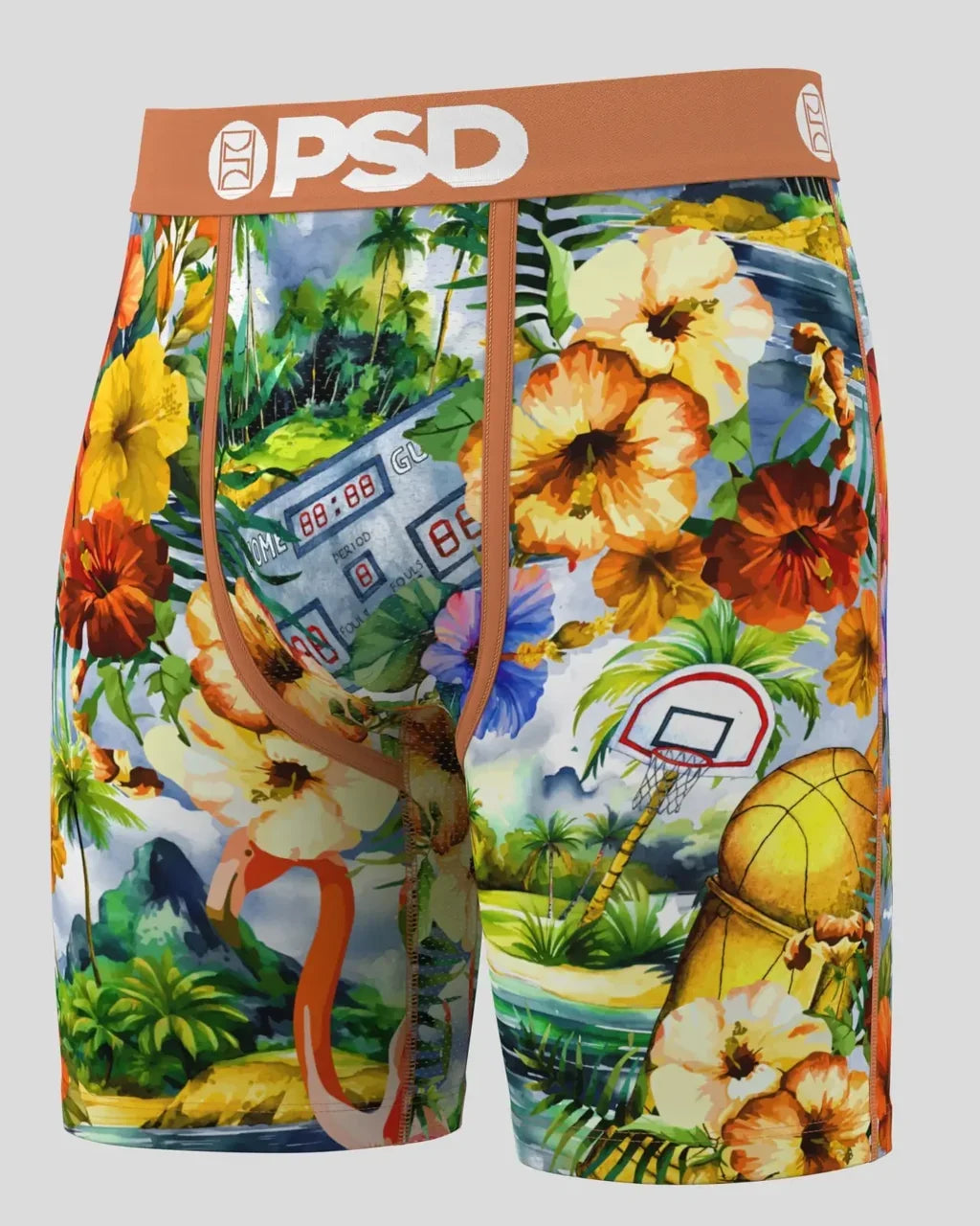 PSD Hawaiian Baller Men’s 7" Performance Boxer Briefs – MicroMesh Pouch - image 1