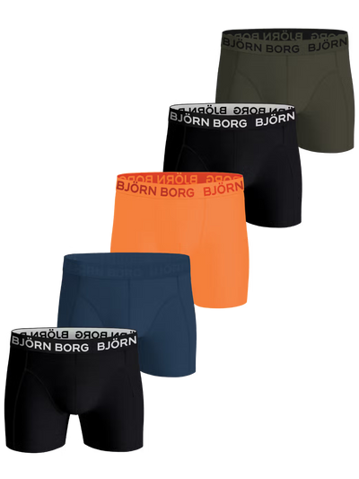 Björn Borg Sports Microfiber Boxer Briefs 5 Pack Quick Dry Performance Fit