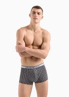 Emporio Armani 3 Pack Low Rise Trunks with core logo - Black, Print