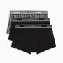 Emporio Armani 3 Pack Low Rise Trunks with core logo - Black, Print
