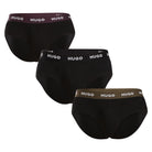 HUGO 3-Pack Classic Logo Briefs, Black Multi