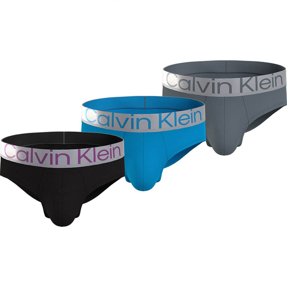 Calvin Klein 3 Pack Steel Microfiber Underwear Hip Briefs Dahlia Clo Trunks and Boxers