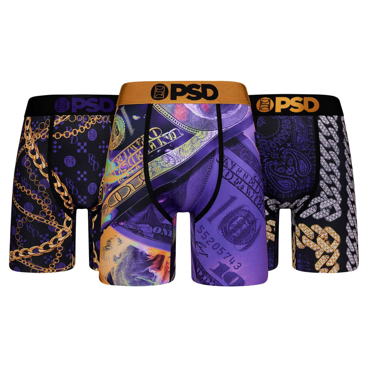 PSD Premium Men's Graphic Underwear Sport and Performance Trunks