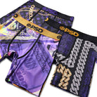 PSD Men's 3 Pack 7" Boxer Briefs - Purple & Gold