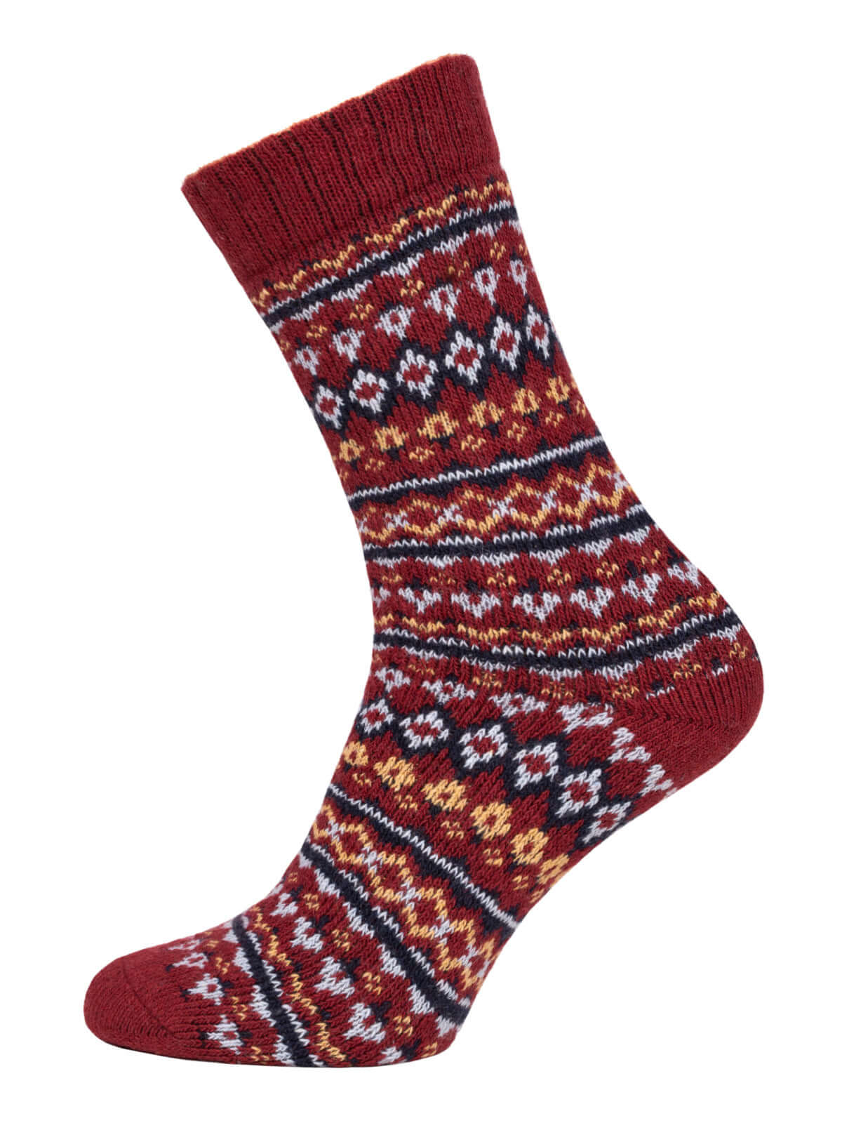 Hygge Nordic Wool Socks – Maroon | Warm Norwegian Winter Socks