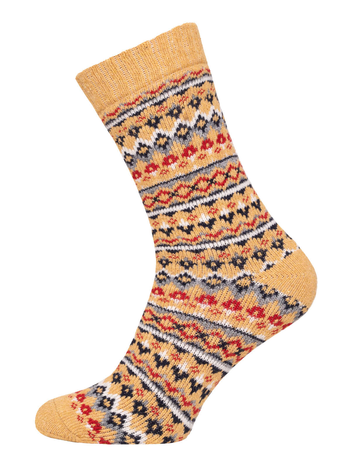 Hygge Nordic Design Wool Socks – Mustard | Warm Norwegian Winter Socks
