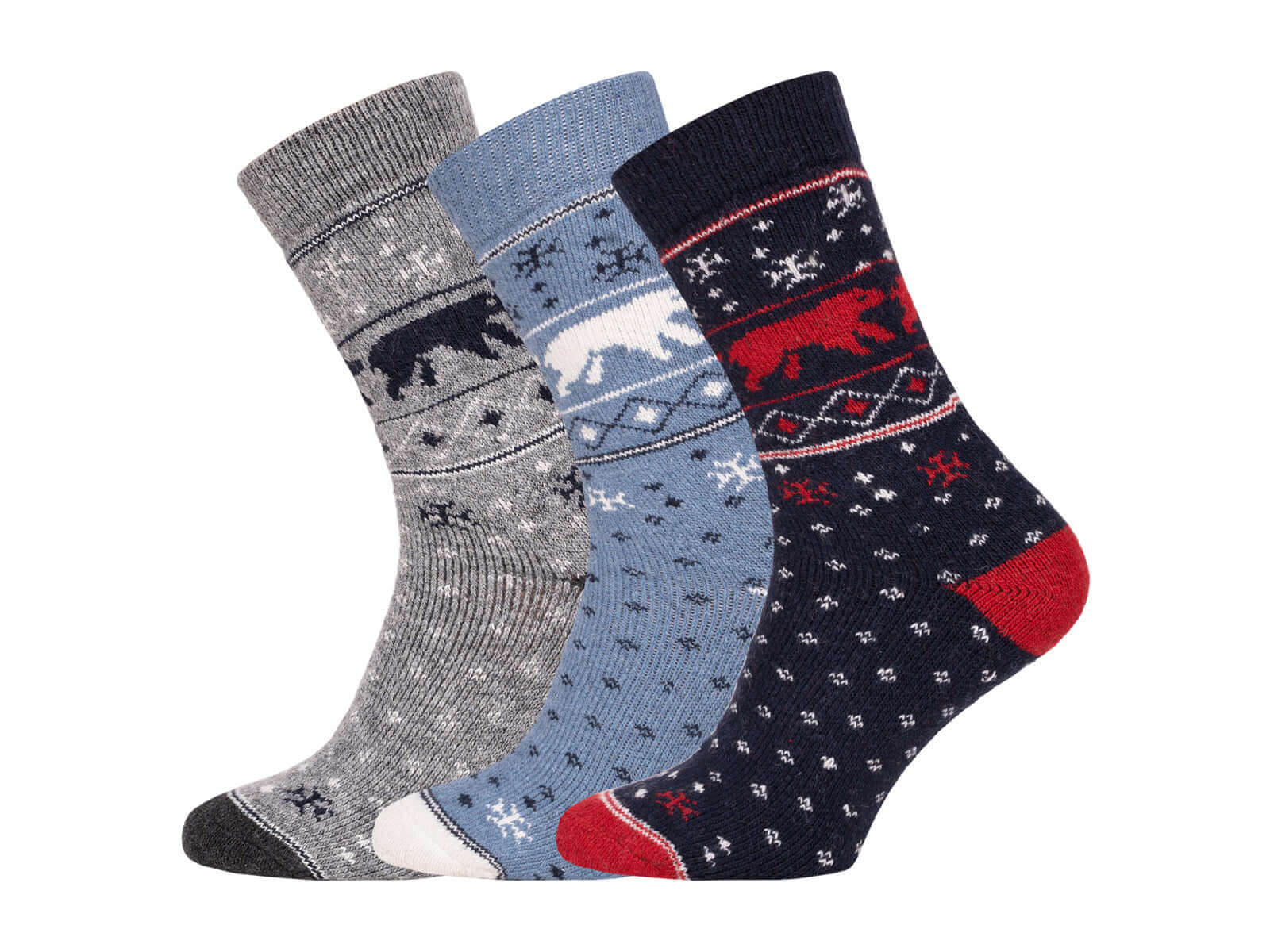 Polar Bear Wool Socks | Norwegian Style Nordic Winter Socks, Pack of 1