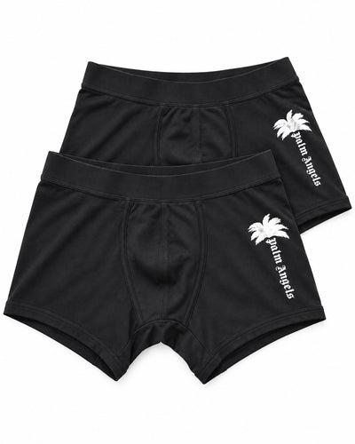 Palm Angels Palm Logo Cotton Stretch Trunks 2 Pack