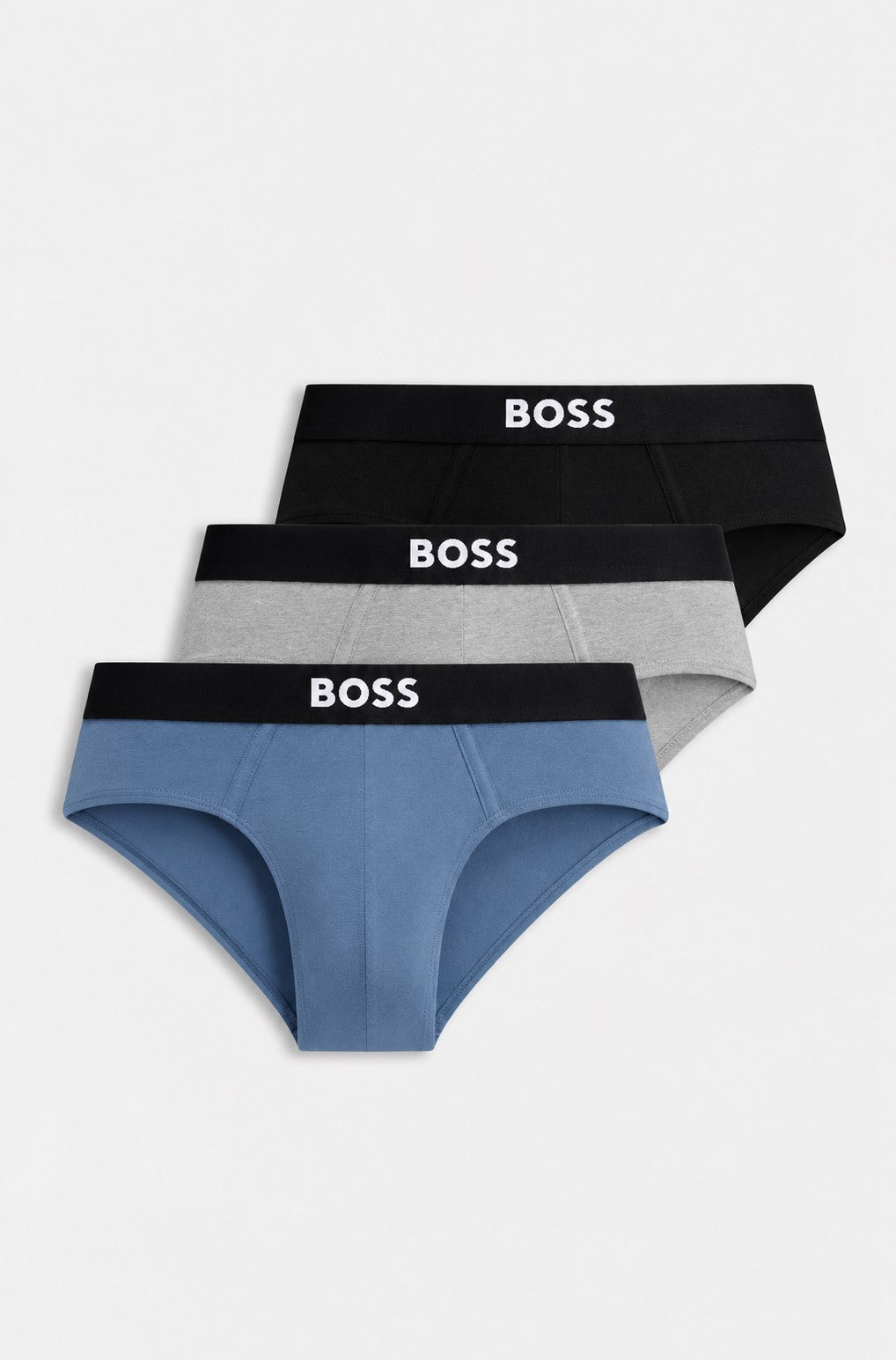 BOSS ONE 3 Pack Stretch Cotton Briefs