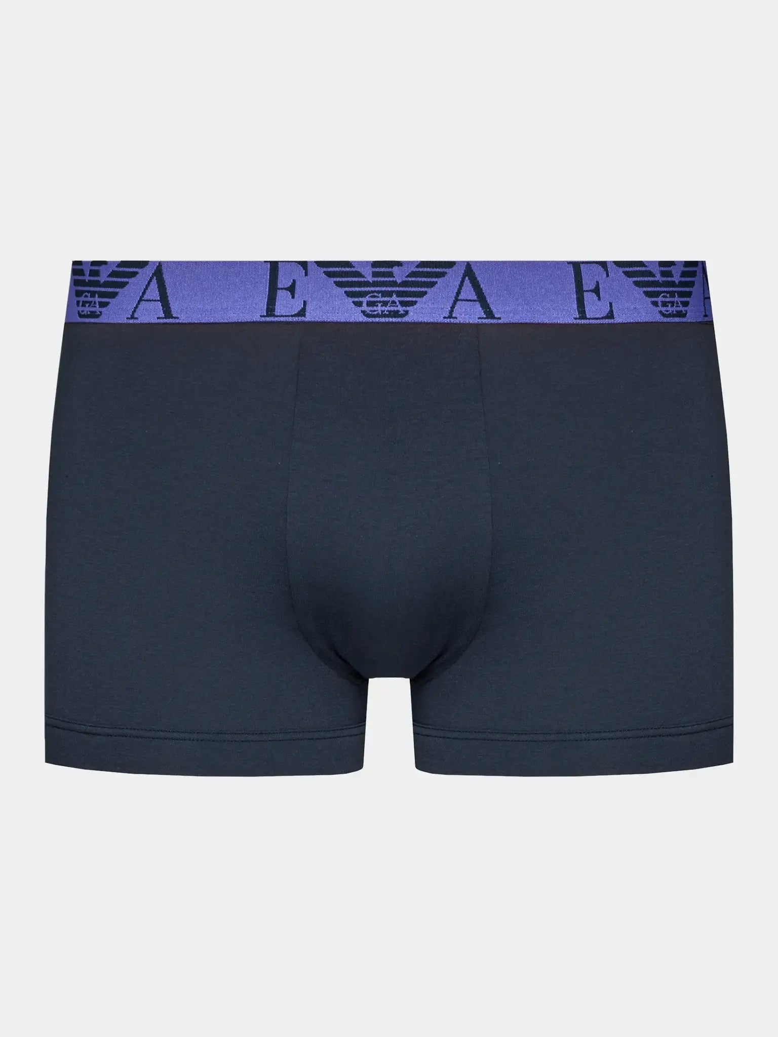 Emporio Armani 3 Pack Trunks Bold Monogram logo waistband - Navy Blue