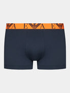 Emporio Armani 3 Pack Trunks Bold Monogram logo waistband - Navy Blue