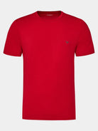 Emporio Armani 2 Pack Lounge Stretch-Cotton Crew T-Shirts - Red/Marine