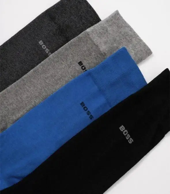 BOSS Mens 4 Pack RS Gift Set Socks - Blue Multi UK ( 6-11 )