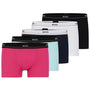 Boss 5 Pack Cotton Stretch Trunks with Logo Waistbands - Pink